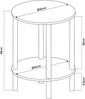 Beistelltisch Ves 49xØ42 cm Weiß [en. casa] Bild 5