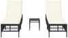 vidaXL Sonnenliegen 2 Stk. mit Tisch Schwarz Poly Rattan 4002746 Bild 4