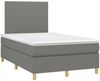 vidaXL Boxspringbett mit Matratze Dunkelgrau 120x190 cm Stoff 3269917 Bild 2