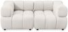 Sofa Designersofa FLOW 2-Sitzer in Stoff Bluvel Creme Bild 3