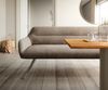 Esszimmerbank Taya-Flex 200 cm Mikrofaser Taupe Vintage Kreuzgestell kantig Effektfinish Titan Taschenfederkern Bild 2