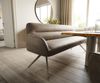Esszimmerbank Taya-Flex 200 cm Mikrofaser Taupe Vintage Kreuzgestell kantig Effektfinish Titan Taschenfederkern Bild 5