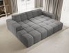 Ecksofa Fogo, Sofa mit Hocker, Couch L-Form, Veloursstoff, Links Sofa, 245 x 68 x 180 cm, Grau Bild 4