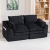 2-Sitzer Sofa B 191 x T 94 x H 85 cm aus Cord in Schwarz Bild 4