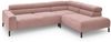 KAWOLA Sofa DELIA Ecksofa Feincord rosa Recamiere rechts 74 x 219 x 276 cm Bild 3