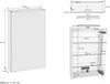 Spiegelschrank Hängeschrank mit Licht und Steckdose 3 Farbvarianten Eiche Dekor taupe grau V-90.59-S Bild 4