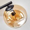hofstein Deckenleuchte 3-flammige Deckenlampe aus Metall/Glas Schwarz/Chrom/Rauch/Bernstein, ohne Leuchtmittel, Leuchte im Retro/Vintage-Design (Schirme Ø 15 cm), E14, Wohnzimmer Bild 3