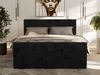 Boxspringbett, Doppelbett mit zwei Bettkästen und hohem Kopfteil aus Cordstoff - TILIANO DUO - 200 x 200 cm - Schwarz Cord - H4 Bild 3