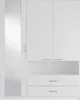 Vente-unique - LYRIANO Wardrobe and walk-in wardrobe Holz, Platte Weiß - B 53 cm x H 200 cm x L 160 cm Bild 4