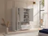Vente-unique - LYRIANO Wardrobe and walk-in wardrobe Holz, Platte Weiß - B 53 cm x H 200 cm x L 160 cm Bild 2