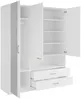 Vente-unique - LYRIANO Wardrobe and walk-in wardrobe Holz, Platte Weiß - B 53 cm x H 200 cm x L 160 cm Bild 5