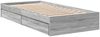 vidaXL Bettgestell mit Schubladen Grau Sonoma 100x200 cm Holzwerkstoff 3280676 Bild 3