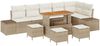 vidaXL Gartensofa-set mit Kissen 10 pcs Beige Poly-Rattan 3362811 Bild 2