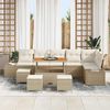 vidaXL Gartensofa-set mit Kissen 10 pcs Beige Poly-Rattan 3362811 Bild 3
