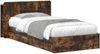 vidaXL Bettgestell mit Stauraum Geräucherte Eiche 90 x 200 cm 3433554 Bild 2