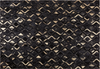 Teppich Kuhfell schwarz-gold 140x200 cm ZickZack-Muster Kurzflor DEVELI Bild 4