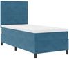 vidaXL LED Boxspringbett mit Matratze Dunkelblau 80 x 200 cm Samt 3343278 Bild 5