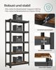 Standregal,2er Set, Schwerlastregal, Kellerregal, Bücherregal, Lagerregal, 5 Ablagen, Küchenregal, Regal,verstellbare Ablagen, Industriestil,150x75x30cm,Vintagebraun-Schwarz,GLR030B02 Bild 3