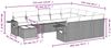 vidaXL 11-tlg. Garten-Sofagarnitur mit Kissen Schwarz Poly Rattan 3253063 Bild 3