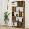 Dmora Bücherregal Karl, Büroregal, Mobiler Buchhalter, Bücherbrett, 90x20 h180 cm, Nussbaum Bild 2