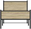 vidaXL Metallbett ohne Matratze Sonoma-Eiche 75x190 cm 4007894 Bild 5