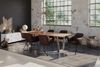 Esstisch Baumkante Massiv Mango naturfarben 180 x 90 silber V-Gestell DORA 70623635 Bild 4