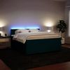 vidaXL Boxspringbett mit Matratze Blau 200x200 cm Samt 3290128 Bild 5