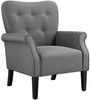 Yaheetech Ohrensessel modern Holzbeine Sessel Polstersessel Fernsehsessel mit Armlehnen Einzelsofa Sitzkomfort Dunkelgrau Bild 5