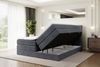 ALTDECOR 'OTTA KING' Boxspringbett, (Multipocket-Matratze H4, H3 Bonellfederung, Topper, Kopfteil), Dunkelgrau Casablanca, 200x200 cm Bild 3
