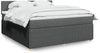 vidaXL Boxspringbett mit Matratze Dunkelgrau 180x200 cm Stoff 3287529 Bild 1