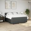 vidaXL Boxspringbett mit Matratze Dunkelgrau 180x200 cm Stoff 3287529 Bild 3