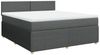 vidaXL Boxspringbett mit Matratze Dunkelgrau 180x200 cm Stoff 3287529 Bild 2