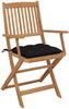 vidaXL Klappbare Gartenstühle 6 Stk. mit Kissen Massivholz Akazie 3074962 Bild 3