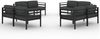 vidaXL 8-tlg. Garten-Lounge-Set mit Kissen Aluminium Anthrazit 3107829 Bild 2