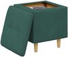 vidaXL Aufbewahrungsottomane Dunkelgrün 40 x 40 x 45 cm Stoff 876806 Bild 3
