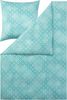 Estella Mako Jersey Bettwäsche 135x200 Tira mint Retro Geflecht türkis 6359-520 Bild 2