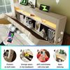 Novelux Polsterbett 180x200 cm mit LED-Beleuchtung & USB/Typ-C – Leinen Beige, Doppelbett mit Stauraum-Kopfteil & Hydraulischem Bettkasten, bis 300kg Bild 3