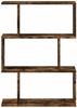 vidaXL Raumteiler-Bücherregal 3 Fächer Räuchereiche 70x24x97 cm 858115 Bild 5