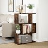 vidaXL Raumteiler-Bücherregal 3 Fächer Räuchereiche 70x24x97 cm 858115 Bild 4
