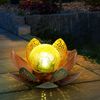 2er Set LED Solarleuchte, Lotusblume Bild 4