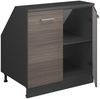 Küchenschrank für Dachschrägen R-Line Edelgrau 80 cm mit 2 Türen, Schrankkorpus 60 cm Tiefe Vicco Bild 3