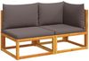 vidaXL Gartensofa mit Kissen 2-Sitzer Holz Akazie & Seil 4008163 Bild 2