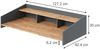 Aufsatzregal Viktor Goldkraft Eiche/Anthrazit 127.2 x 30 cm Vicco Bild 2