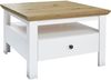 INOSIGN Couchtisch Ulm, Wohnzimmertisch in Weiß/Eiche mit abgeschrägtem Oberboden - 70/70 cm Bild 4