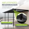 Juskys Terrassenüberdachung Borneo 5x3 m – Aluminium Terrassendach mit Doppelstegplatten Sonnenschutz Wandmontage Überdachung für Terrassen Dunkelgrau Bild 3