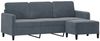 vidaXL 3-Sitzer-Sofa mit Hocker Dunkelgrau 180 cm Samt 3201175 Bild 3