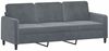 vidaXL 3-Sitzer-Sofa mit Hocker Dunkelgrau 180 cm Samt 3201175 Bild 4