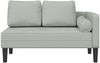 vidaXL Chaiselongue mit Kissen Hellgrau Samt 4007571 Bild 3