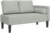 vidaXL Chaiselongue mit Kissen Hellgrau Samt 4007571 Bild 2