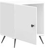 vidaXL Nachttisch Hochglanz Weiß 43 x 34,5 x 50 cm Holzwerkstoff 895493 Bild 3
